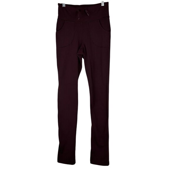 Lululemon Size 4 Skinny Will Pant *Full-On Luon Bordeaux Drama Women’s - Picture 8 of 14
